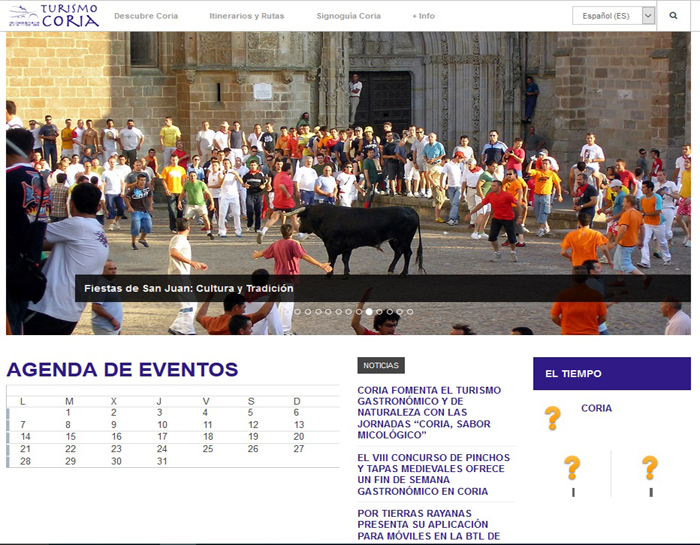 Portal Web de Turismo de Coria.